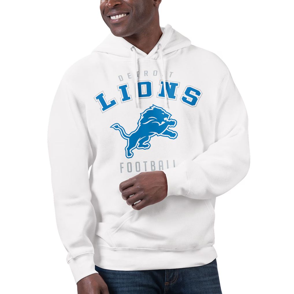Men 2026 NFL Detroit Lions white Hoodie hooded style 02